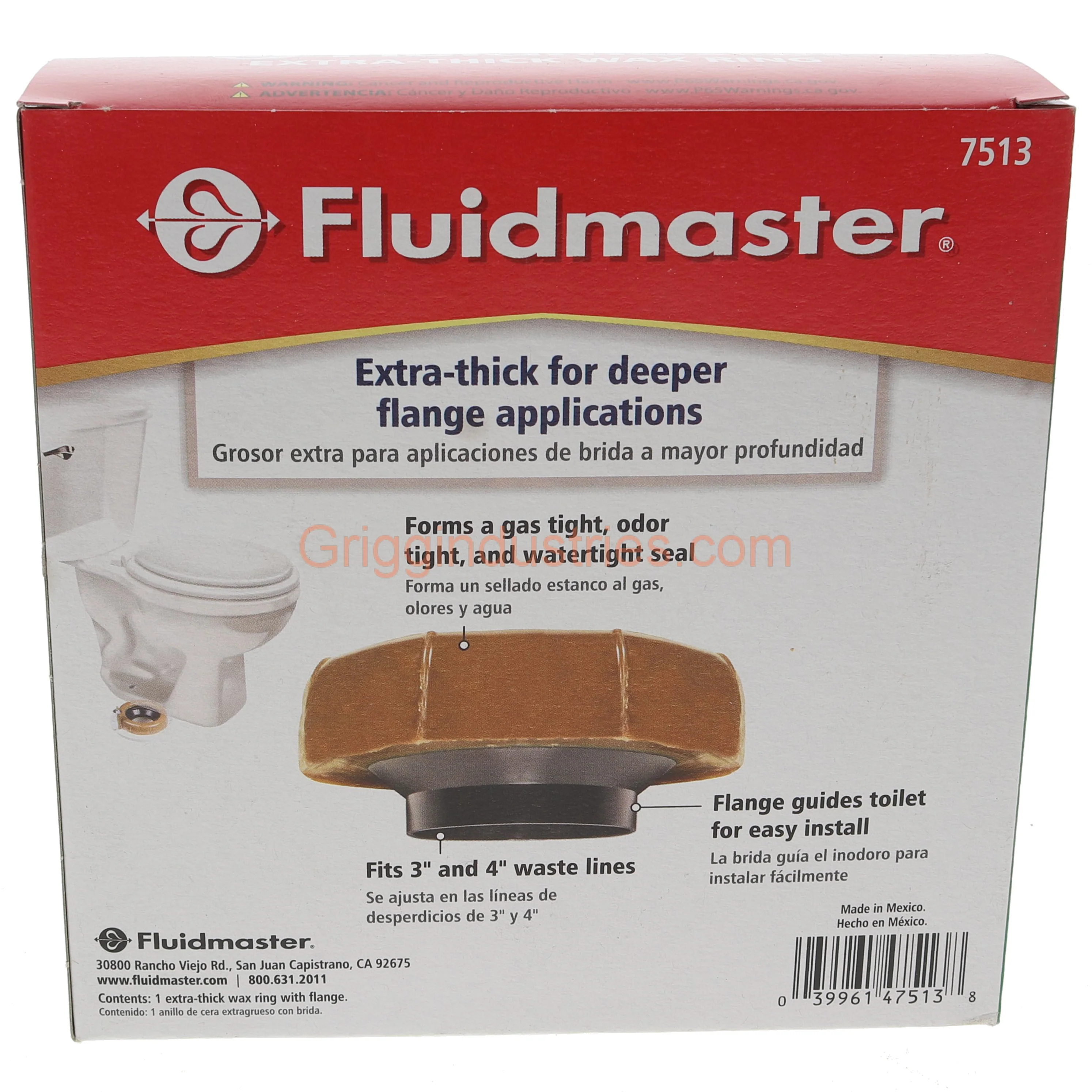 Fluidmaster 7513 Extra-Thick Wax Ring - Image 3