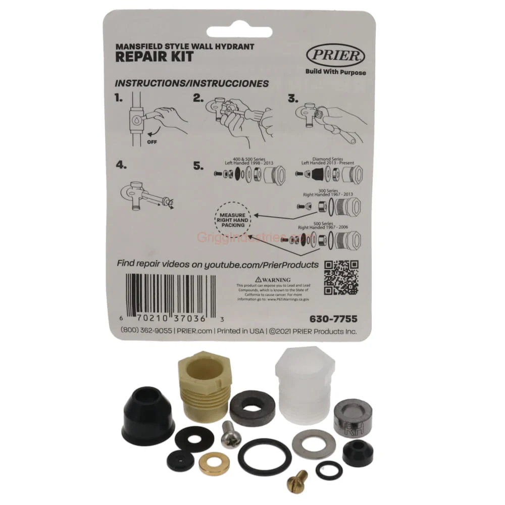 Mansfield Wall Hydrant Repair Kit 630-7755 - Image 3